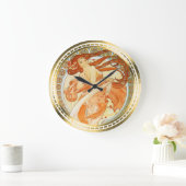 Tanz - Kunst Nouveau Entwurf durch Mucha Große Wanduhr (Zuhause)