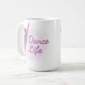 Tanz-Leben-Ballerina - lila - Kaffeetasse (Vorderseite Links)
