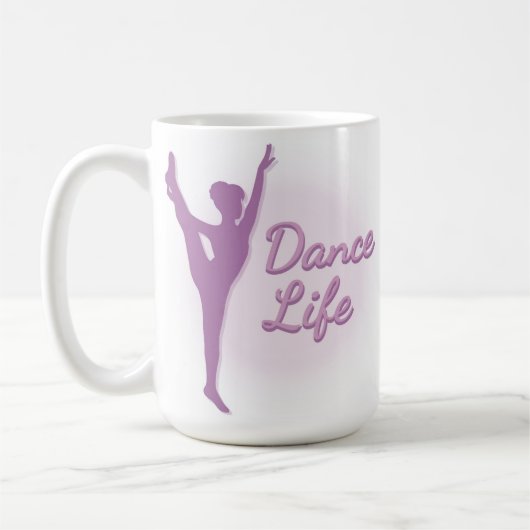 Tanz-Leben-Ballerina - lila - Kaffeetasse (Links)