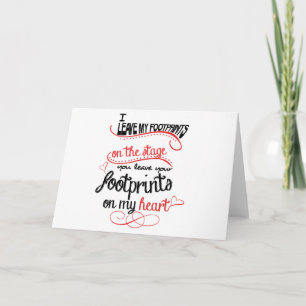 Tanz-Lehrer - Abdrücke auf dem Herzen Karte