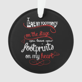 Tanz-Lehrer - Abdrücke auf dem Herzen Ornament