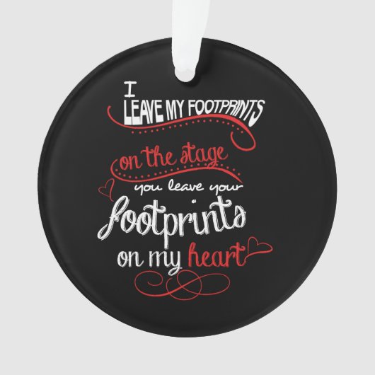 Tanz-Lehrer - Abdrücke auf dem Herzen Ornament (Vorderseite)