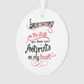 Tanz-Lehrer - Abdrücke auf dem Herzen Ornament (Vorderseite)