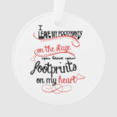 Tanz-Lehrer - Abdrücke auf dem Herzen Ornament (Vorderseite)