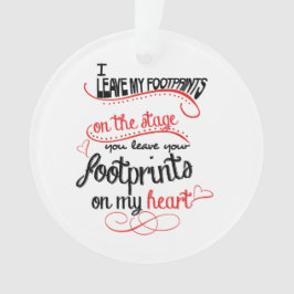 Tanz-Lehrer - Abdrücke auf dem Herzen Ornament