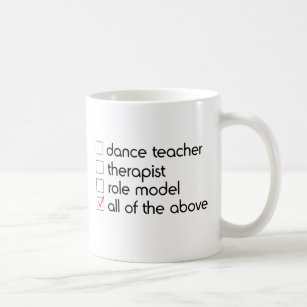 Tanz-Lehrer-Checkliste Kaffeetasse