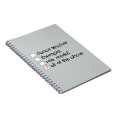 Tanz-Lehrer-Checkliste Notizblock (Rechte Seite)