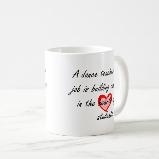 Tanz-Lehrer - Gebäude-Vertrauen Kaffeetasse (VorderseiteRechts)