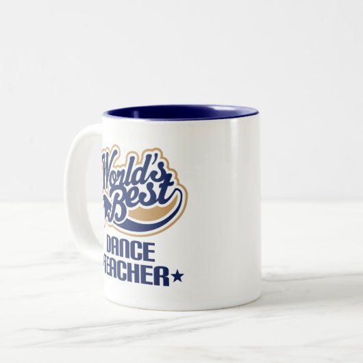 Tanz-Lehrer-Geschenk Zweifarbige Tasse (Vorderseite Links)