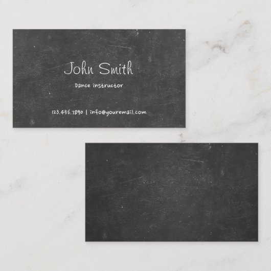 Tanz-Lehrer-Handskript-Tafel Visitenkarte (Vorne/Hinten)