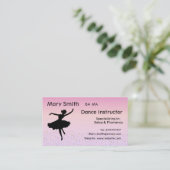 Tanz-Lehrer-/Tanzen-Lehrer-Visitenkarten Visitenkarte (Stehend Vorderseite)