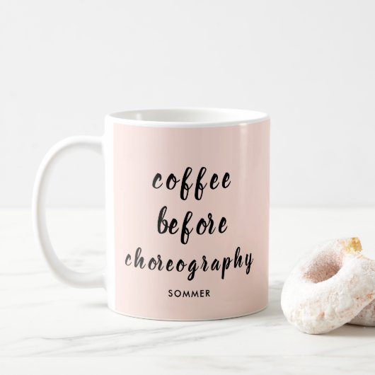 Tanz-LehrerChoreography personalisiert Kaffeetasse (Mit Donut)