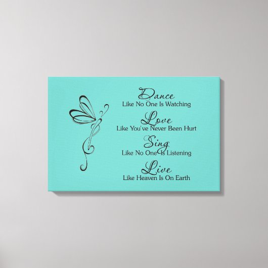 Tanz, Liebe, Singen, Live Leinwanddruck (Vorderseite)