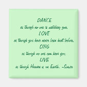 Tanz - Liebe - singen - live Magnet (Vorne)