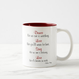 Tanz, Liebe, singen, Live… Zweifarbige Tasse
