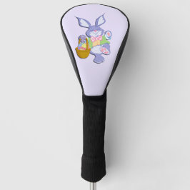 Tanz Lila Ostern Sonniger Korb mit farbigen Eiern Golf Headcover