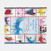 Tanz Live Liebe Tanz farbenfroh Ballett Tanzball Fleecedecke (Vorderseite (Horizontal))