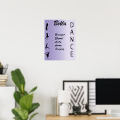 Tanz Mädchen Name Kunst Wand Plakat (Heimbüro)