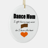 Tanz-Mama - leere Herzen, volle Geldbörse Keramikornament (Rechts)