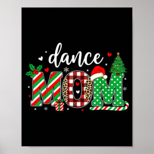 Tanz-Mama-Weihnachten Buffalo Kariert Leopard Sant Poster