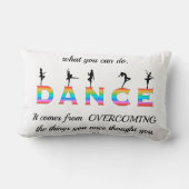 Tanz, mehrfarbig lendenkissen (Rückseite)