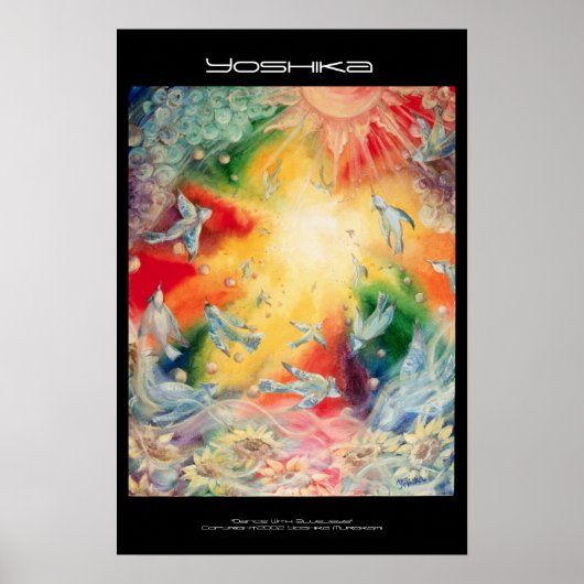 "Tanz mit Bluejays" drucken Poster (Vorne)
