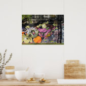 Tanz mit dem Wolf Graffiti Poster (Küche)