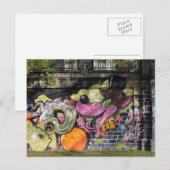 Tanz mit dem Wolf Graffiti Postkarte (Vorne/Hinten)