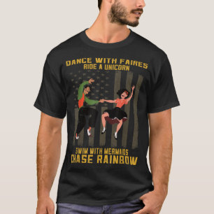 Tanz mit Fairies Chase Rainbows sarkastisches Spri T-Shirt