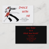 Tanz mit mir visitenkarte (Vorne/Hinten)