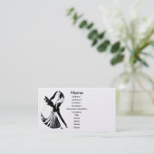 Tanz mit mir Visitenkarte-Schablone Visitenkarte (Stehend Vorderseite)