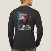 Tanz mit Pferd (Dunkelmodus) | Männer Langarm Tri-Blend Shirt (Rückseite)