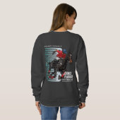 Tanz mit Pferd (Dunkler Modus) | Damen Sweatshirt (Schwarz voll)