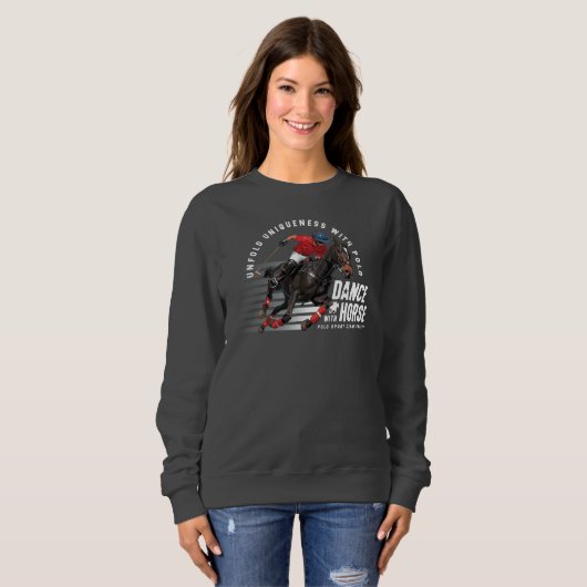 Tanz mit Pferd (Dunkler Modus) | Damen Sweatshirt (Vorne ganz)