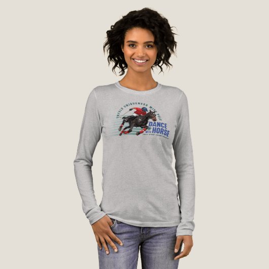 Tanz mit Pferd (Heller Modus) | Frauen Langarm Tri-Blend Shirt (Volle Vorderseite)