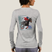 Tanz mit Pferd (Heller Modus) | Frauen Langarm Tri-Blend Shirt (Rückseite)