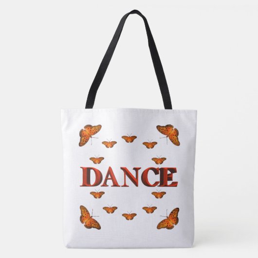 Tanz mit Schmetterlingen Design Tasche (Vorderseite)