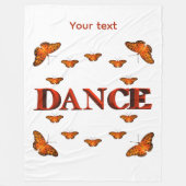 Tanz mit Schmetterlingsdesign Fleecedecke (Vorderseite)