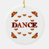 Tanz mit Schmetterlingsdesign Keramik Ornament (Hinten)