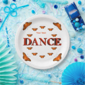 Tanz mit Schmetterlingsdesign Pappteller (Party)