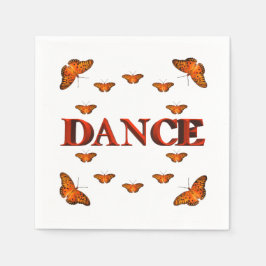 Tanz mit Schmetterlingsdesign Serviette