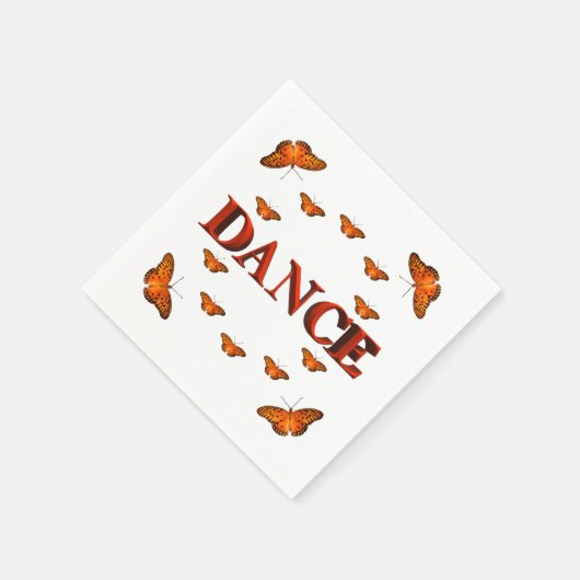 Tanz mit Schmetterlingsdesign Serviette (Ecke)