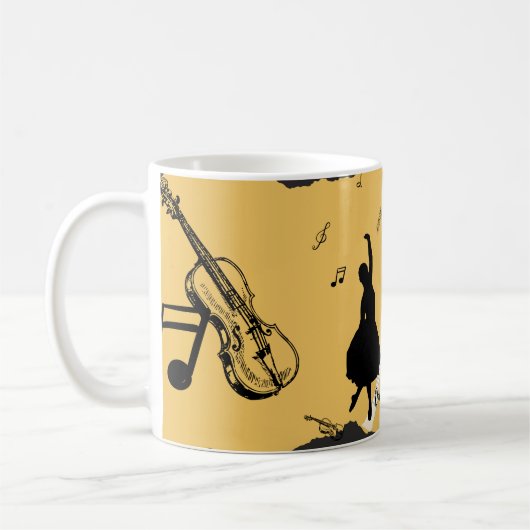 Tanz mit Violine Kaffeetasse (Links)