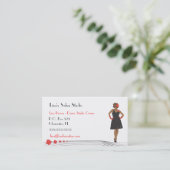 Tanz-/Mode-Visitenkarte Visitenkarte (Stehend Vorderseite)