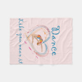 Tanz mögen Sie gemein es Fleecedecke (Vorderseite (Horizontal))