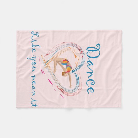 Tanz mögen Sie gemein es Fleecedecke (Vorderseite (Horizontal))