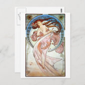 Tanz, Mucha Postkarte (Vorne/Hinten)