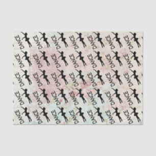 Tanz - Muster der Vintagen Silhouette Ballerina Seidenpapier