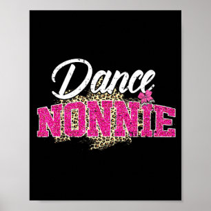 Tanz Nonnie Leopard lustiger tanzender Muttertag d Poster