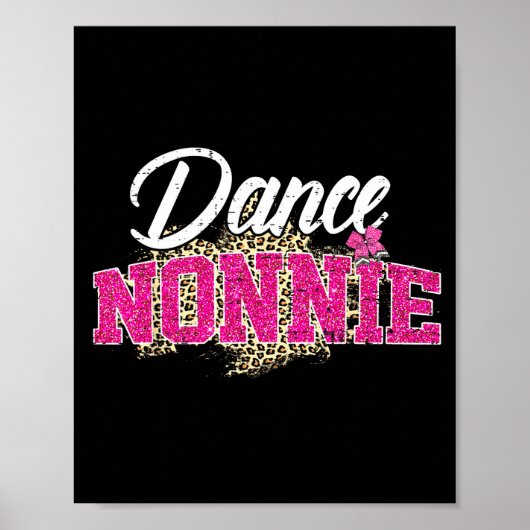 Tanz Nonnie Leopard lustiger tanzender Muttertag d Poster (Vorne)